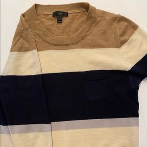 J. Crew merino stripe lightweight sweater women M